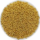 Hedef Bijuteri 3 mm Gold Altın Sarısı Renk Metal Demir Top Boncuk 25 gr Pürüzsüz Plastik