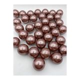 Hedef Bijuteri 30MM Kahverengi Plastik Inci Boncuk, Çanta ve Takı Yapım Boncuğu (100 Gr,~7 Adet)