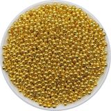 Hedef Bijuteri 4mm Gold /altınsarısı Renk Ccb Metalize Metal Görünümlü Plastik Boncuk,takı Boncuğu (25GR,~750 Adet)