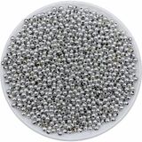Hedef Bijuteri 4mm Gümüş Renk Plastik Metalize Boncuk, Takı Yapım Boncuğu (50GR,~1450 Adet)