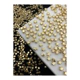 Hedef Bijuteri 50 Adet Gold/ Altınsarısı 6mm Ccb Yıldız,metalize Metal Görünümlü Plastik Yıldız Boncuk,takı Boncuğu