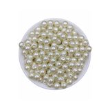 Hedef Bijuteri 50 gr 10MM Krem Cam Inci Boncuk ,takı Yapım Boncuğu (50GR,~40 Adet )