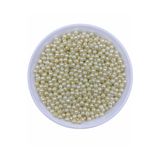 Hedef Bijuteri 50 Gr 5mm Krem Cam inci Boncuk ,Takı Yapım Boncuğu (50gr,~300 Adet )