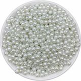 Hedef Bijuteri 50 gr 6mm Beyaz Cam Inci Boncuk ,takı Yapım Boncuğu (50GR,~160 Adet )