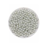 Hedef Bijuteri 50 Gr 8mm Beyaz Cam Inci Boncuk ,takı Yapım Boncuğu (50gr,~70 Adet )