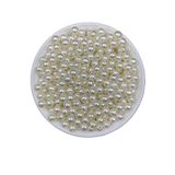 Hedef Bijuteri 50gr 8mm Krem Renk Lüks / Lüx Kaplama Plastik Inci Boncuk , Takı Yapım Boncuğu (50gr,~200 Adet)