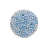 Hedef Bijuteri 50gr 8mm Mavi Ebruli Sedefli Janjanlı Pastel İnci Boncuk,takı Yapımı,hobi,çanta Boncuğu(~200 Adet)