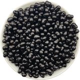 Hedef Bijuteri 50GR Siyah Renk Formsuz Şekilsiz Plastik Lüks Barok Inci Boncuk, Yamuk Inci (~250 Adet)