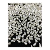 Hedef Bijuteri 6x10mm Krem Renk Plastik Damla Model Inci Boncuk ,inci Takı Aksesuar Boncuğu ( 50 Gr, ~250 Adet)