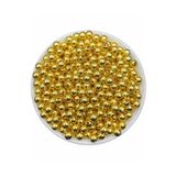 Hedef Bijuteri 8mm Gold-Altınsarısı Renk Ccb Metalize Metal Görünümlü Plastik Boncuk,takı Boncuğu (25GR,~80 Adet)
