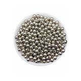 Hedef Bijuteri 8mm Gümüş-Nikel Renk Ccb Metalize Metal Görünümlü Plastik Boncuk,takı Boncuğu (25GR,~80 Adet)