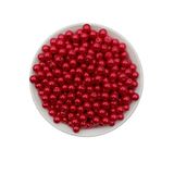 Hedef Bijuteri 8mm Kırmızı Cam İnci Boncuk, Takı Aksesuar Yapım Boncuğu (50gr,-70Adet)