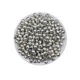 Hedef Bijuteri 8mm Petek Model Gümüş-Nikel Renk Ccb Metalize Plastik Boncuk,takı, Çanta Boncuğu (50GR,~80 Adet)