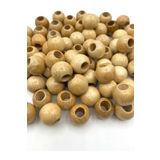 Hedef Bijuteri Ahşap Boncuk, 22mm Vernikli Tahta,ahşap Boncuk (50GR,~17ADET BONCUK)