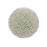 Hedef Bijuteri Deliksiz Inci Boncuk, Deliksiz 6mm Krem Plastik Çakma Incisi (25GR,~200ADET)