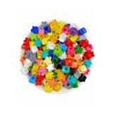 Hedef Bijuteri Geniş Delikli Karışık Renkli Plastik Yıldız Model Boncuk,takı,aksesuar Boncuğu (50gr,~100 Adet)