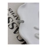 Hedef Bijuteri Gümüş Renkli Kalın Halka Zirkon Taşlı Kıkırdak Küpe Earcuff