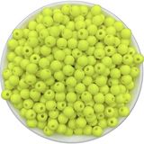 Hedef Bijuteri Neon Boncuk, 50GR 8mm Sarı Renk Mat Neon Fosforlu Boncuk,takı Yapım Çanta Boncuğu ( ~210 Adet)