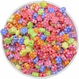 Hedef Bijuteri Pastel 7mm Küçük Çiçek,papatya Figür Karışık Pastel Renk Boncuk,takı Yapım Boncuğu (25GR, ~200 Adet)