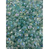 Hedef Bijuteri Turkuaz Renk Basık 10MM Janjanlı Akrilik Boncuk,parlak Takı, Çanta Yapım Boncuğu (50GR,~150 Adet)