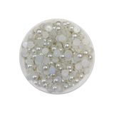 Hedef Bijuteri Yarım İnci - 25gr 10mm Beyaz Renk Delilsiz Yapıştırma Yarım İnci Boncuk (25gr,~90det)