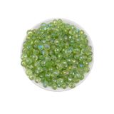 Hedef Bijuteri Yeşil Renk Basık 10MM Janjanlı Akrilik Boncuk,parlak Takı, Çanta Yapım Boncuğu (50GR,~150 Adet)