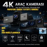 Hedef Takip 4K Araç Kamerası HT03 7/24 Kayıt Adas Bsd - Antrasit - Gri