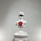 Hedgehog Art Shop David 'Eye of Heart' Dekoratif Heykel, Pop Art Roma Yunan Heykelleri