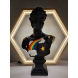 Hedgehog Art Shop David 'F*** the Nice Things' Dekoratif Heykel, Pop Art Roma Yunan Heykelleri