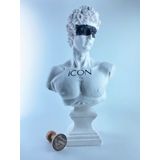 Hedgehog Art Shop David 'White Icon' Dekoratif Heykel, Pop Art Roma Yunan Heykelleri