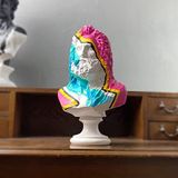 Hedgehog Art Shop Zeus 'Rock'n Roll' Dekoratif Heykel, Pop Art Roma Yunan Heykelleri