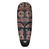 Hedicaret Ahşap Surat Mask 50 Cm Boyalı Etnik Duvar Objesi Yüz Maske