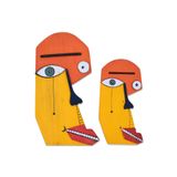 Hedicaret Picasso Mask Seti Ahşap Dekoratif Duvar Objesi Maske