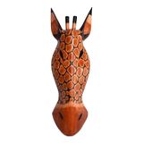 Hedicaret Zürafa Maske Duvar Objesi Mask Dekoratif Ahşap 50 cm