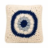 HEDIKO Nazar Boncuğu El Örmesi Yün Lavanta Kesesi (11x11x3 cm) –%100 Doğal Gerçek Lavanta Çiçekli Dolgu, Doğal Güve Kovucu & Gardırop, Çekmece, Yastık İçi Aromaterapi Kesesi