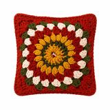 HEDIKO Yörük Desenli El Örmesi Yün Lavanta Kesesi (11x11x3 cm) –%100 Doğal Gerçek Lavanta Çiçekli Dolgu, Kadın Emeği Destekli, Doğal Güve Kovucu & Gardırop, Çekmece, Yastık İçi Aromaterapi Kesesi