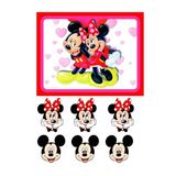 hedimo Mickey Mouse Minnie Mouse Kare Resimli Yenilebilir Şeker Kağıt Pasta Ve Kurabiye Baskısı