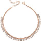 Hedivio 925 Ayar Gümüş Zirkon Taşlı Rose Halhal