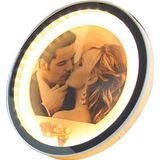 Hedivio Ayna Led li Çerçeve Led Işıklı Yuvarlak Fotoğraf Çerçevesi