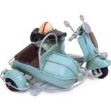 Hedivio Dekoratif Metal Scooter Sepetli Vintage Biblo Ev Ofis Hediyelik