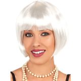Hedivio Parti Aksesuar Beyaz Renk Parti Peruğu Kısa Küt Saç