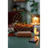 Hediye 3D Uçak Ve Uzay 16 Renkli Dekoratif Led Lamba