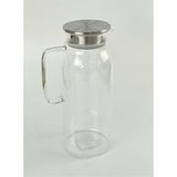 Hediye Bahçesi 1500 ml Borosilikat Cam Su Sürahisi - Metal Kapaklı ve Isıya Dayanıklı - belirtilmemiş