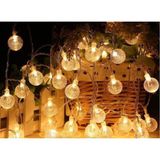Hediye Bahçesi 5m 28 Led Kristal Top Gün Işığı Şeffaf Kablo Fişli Eklemeli