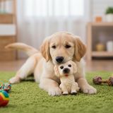 Hediye Bahçesi Evcil Hayvan Sesli Köpek Şeklinde Plastik Oyuncak - Renkli