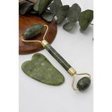 Hediye Bahçesi Jade Roller Gua Sha Taşı Seti - Çok Renkli