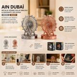 Hediye Bahçesi Küçük Boy Metalik Dönme Dolap Biblosu - Ain Dubai Figürü - Dekoratif Süs Eşyası