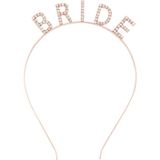 Hediye Bahçesi Rose Gold Bekarlığa Veda Kristal Taş Bride Tacı
