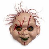 Hediye Bahçesi Saçlı Chucky Korku Maskesi – Gerçekçi Dikişli ve Detaylı Maske