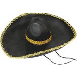Hediye Bahçesi Sombrero Meksika Şapkası Altın Şeritli Yetişkin Boy
